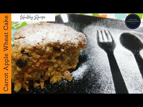 Carrot Apple Wheat Flour Cake recipe | Soft & moist Carrot Apple Cake