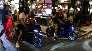 SUPERBIKES in London 2025..2 x KAWASAKI H2’s,Yamaha R1,BMW M1000RR,Suzuki