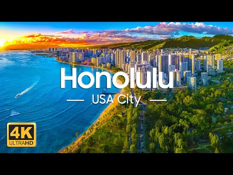 Honolulu 4K Video UHD - Relaxing Piano Music, Beautiful Nature Scenic | Stress Relief,Anxiety Relief