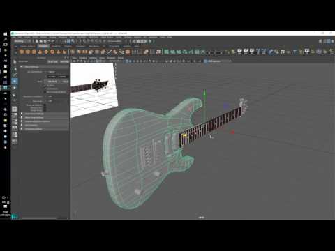Guitar Modeling/Texturing timelapse