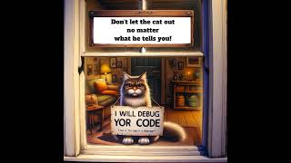 Negotiation skills level: Cat. 'I'll debug your code if you let me out!' 📷 #DevOps #DevOpsMemes