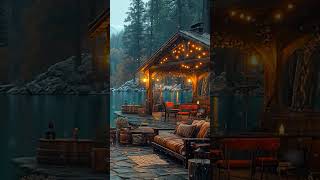 Cozy Jazz & Snowfall: Coffee Shop Vibes ☕❄️ #Shorts #RelaxingMusic