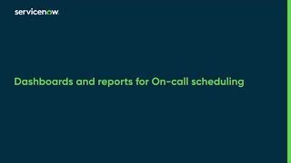 On-Call Scheduling | Dashboards and reports for On-call scheduling