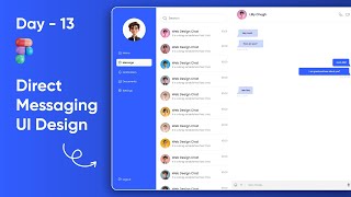 Direct messaging ui design in figma l Figma tutorials l Design with jupi