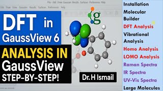 DFT Analysis Using Gaussian & GaussView: HOMO-LUMO, Optimization, Frequencies & UV-Vis Analysis