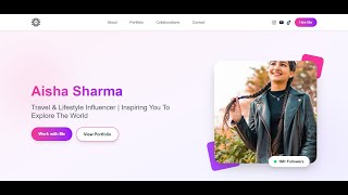 🔥 Influencer Portfolio Website Using Next.js + Tailwind CSS | Framer Motion + GSAP Animations