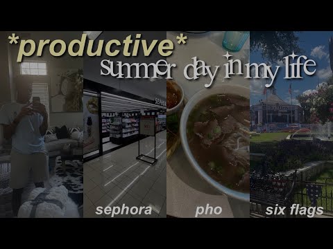 *productive* summer day in my life! | shopping, new restaurant, six flags, & MORE