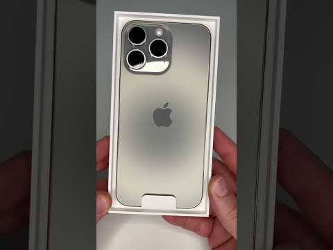 iPhone 15 pro max natural titanium unboxing  #shorts