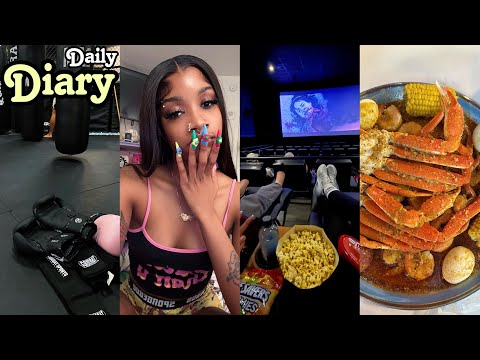 daily diary ♡ had to let that man go! + making a seafood boil at home + karate class + movie date