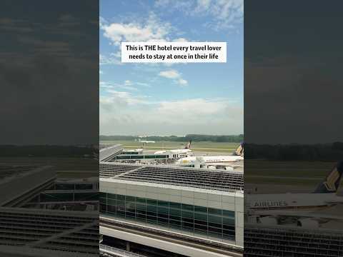 This hotel at Changi Airport is every travel lover’s dream ✈️ #changiairport #travel #singapore