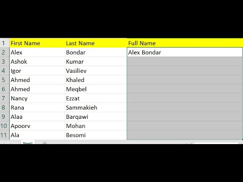 How to Use Flash Fill to Combine First and Last Names in Excel and Form Full Name
