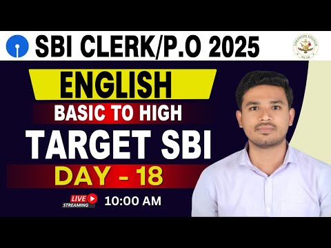 SBI CLERK PO 2025 | SBI PO & Clerk English | DAY 18 | SBI Clerk 2025 | SBI PO 2025 #bankingenglish