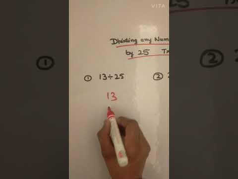 Dividing any number by 25 | divisions trick | #shorts