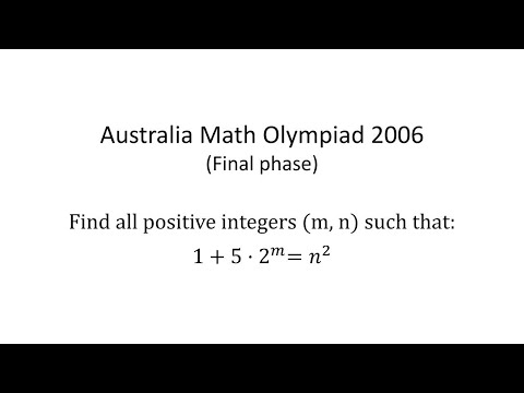 Australia Math Olympiad Number Theory
