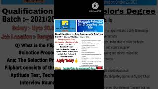 Flipkart Jobs for Freshers 2023-2024 | Off Campus Hiring | Apply Today #jobs #itjobs #fresherjobs