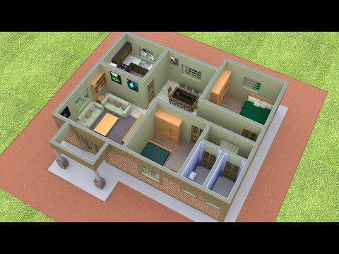 Bungalow House Construction Process.(Column bases //Continuous footing //Ring beam //trusses)