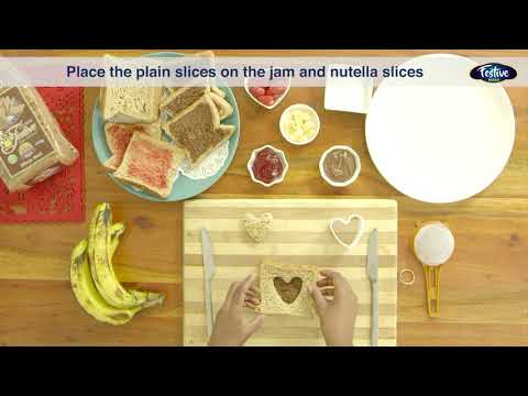 Jam and Nutella Cut Out Sandwiches Recipe