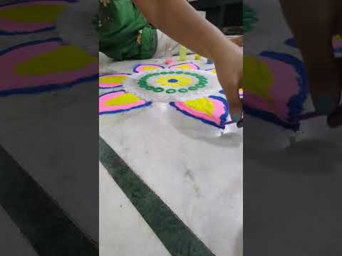 Rangoli Timelapse #rangoli #rangoliart #diwalirangoli #rangolidesigns