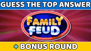 Guess The Most Popular Answer | Family Feud Quiz (Round 3) + Bonus Round! 🎃👻