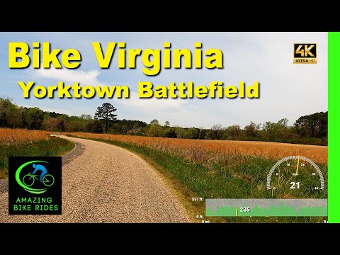 Ride through meadows and woods at the Yorktown Battlefield | Indoor cycling video | Virginia | 25 mn