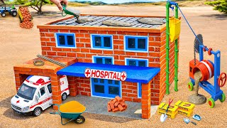 DIY Construction Science Project - Building a Strong Fireproof Modern Hospital with Brick and Cement