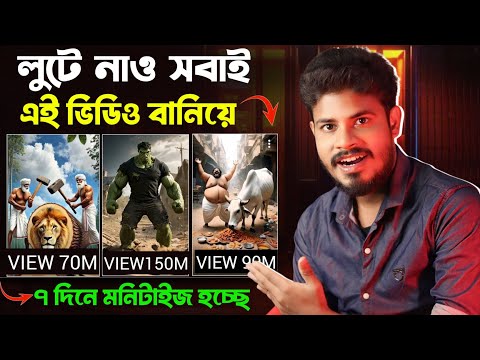 Ai দিয়ে বড়ো ভিডিও এক ক্লিকে তৈরি করুন 7 দিনে চ্যানেল মনিটাইজ | Ai se video kaise banaye 
