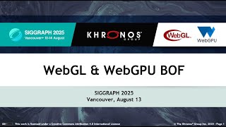 WebGL & WebGPU BOF
