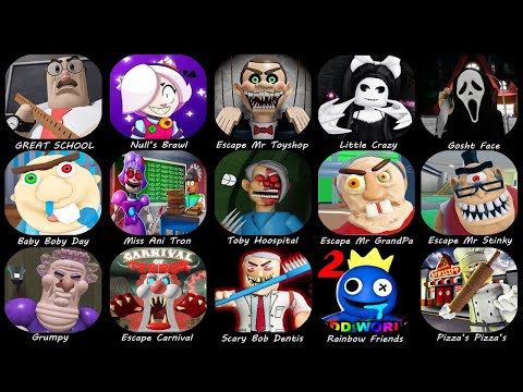 Great School,Null's Brawl,Escape Mr Toyshop,Little CrazyToby Hospital,Grumpy,Escape Carnival,Pizza's