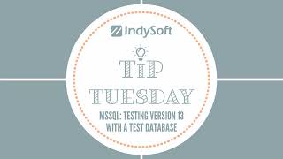 Tip Tuesday  -  Setting up a Version 13 Test Database