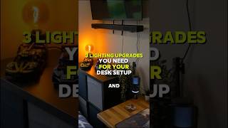 3 lighting upgrades you need for your desk setup! #ikeafinds #techsetup #desksetup #setupinspo