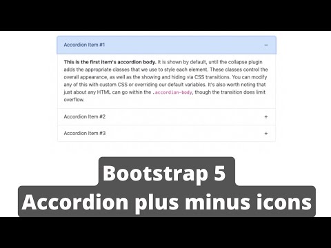 Bootstrap Accordion Icon Change (Plus Minus icons)