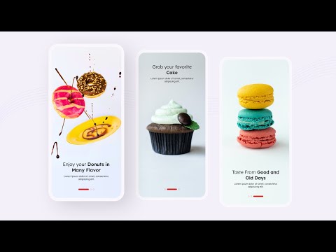 Figma mobile app ui design | How to design an onboardign in figma | Smart animation using figma