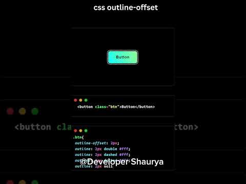 Css outline offset Developer Shaurya #coding #webdesign