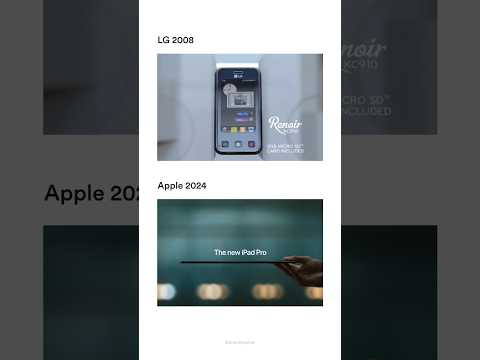 Apple iPad ads copy to LG smart phones since 2008 ads.