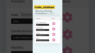 Bouncy Timing Function in CSS #YT20 #Shorts #ad @YouTube India Spotlight