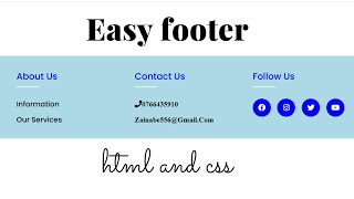 How to make a footer | website footer design | HTML & CSS