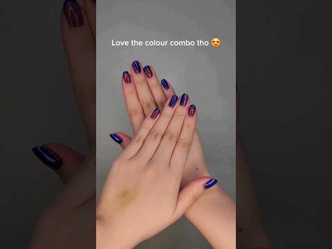 Dusty Pink and Sapphire Blue Nails