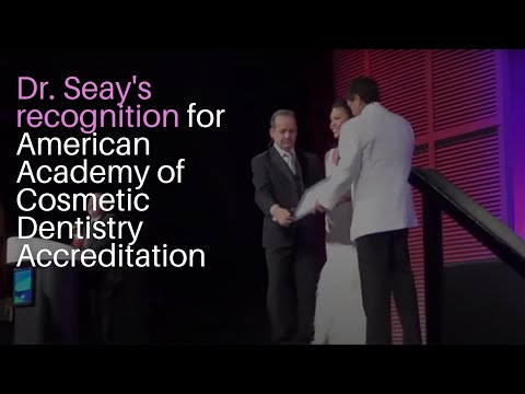 AACD 2014 Gala - Dr. Seay's recognition for American Academy of Cosmetic Dentistry Accreditation