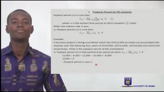 UGBS 202: SESSION#8 - CAPITAL INVESTMENT APPRAISAL