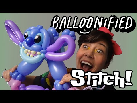😲🎈I made Stitch out of Balloons!🌺