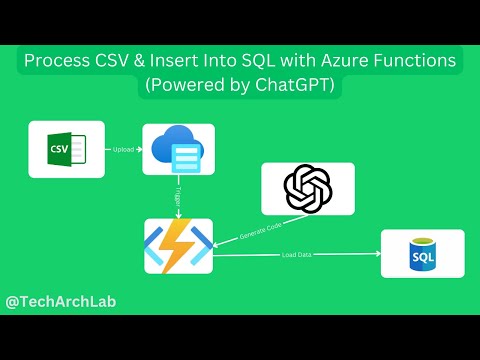 Azure Function for CSV Processing and SQL Data Insertion with ChatGPT