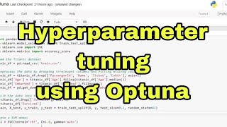 Hyperparameter tuning using Optuna with codes