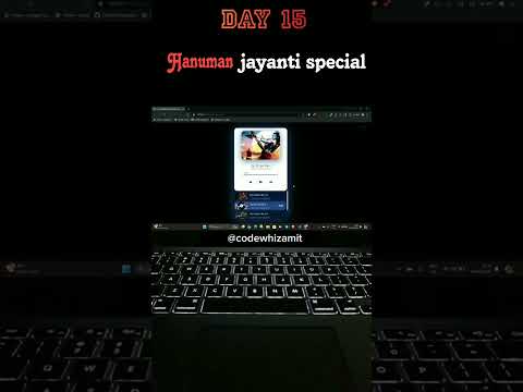 Day 15/100: Music Player Using HTML, CSS, & JavaScript | Hanuman Jayanti Special | codewhizamit 🎉