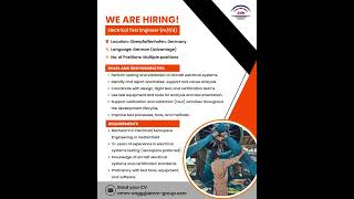 We’re #Hiring || Position:  Electrical Test Engineer (m/f/d)