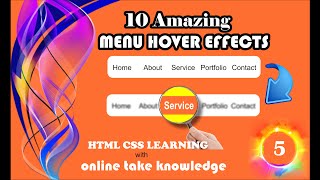 amazing menu hover effect in html css | creative menu hover effect | blur animation hover effect