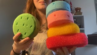 ASMR sponge unpacking 🤭🧽