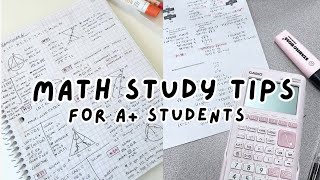 Math Study Tips For A+ Students | BEST Maths Study Methods