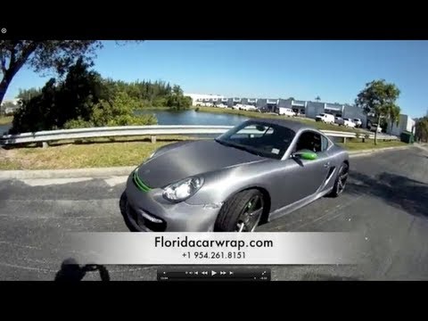 Porsche cayman car wrap SEAMLESS ! - floridacarwrap 3M preferred installer