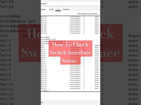 How to check switch interface status