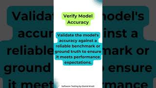 Verify Model Accuracy #softwaretesting #machinelearning